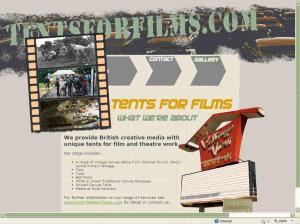 Tents For Films website screen shot
